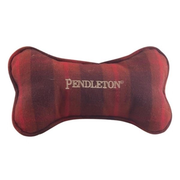 Peticare Pendleton Pet Bone Toy - Red Ombre Plaid PE1658603